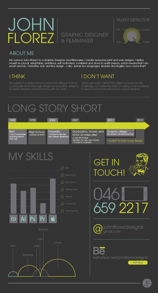 resume infographic, resume in timeline format