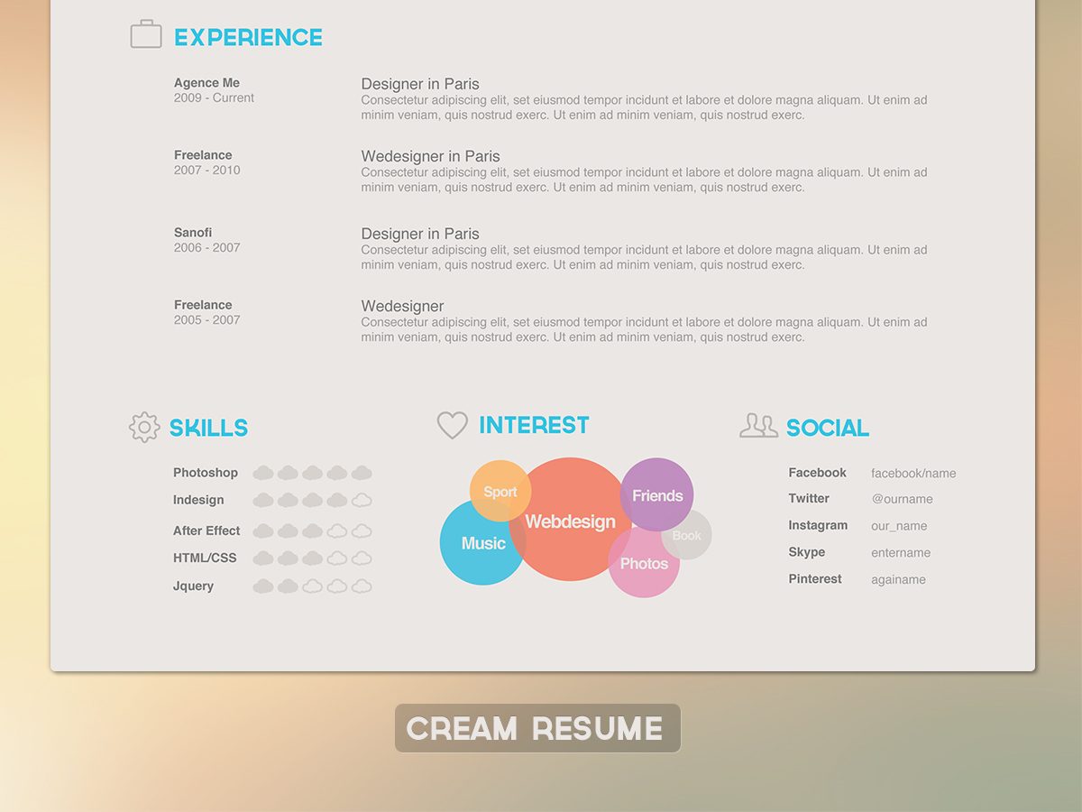 clean resume examples