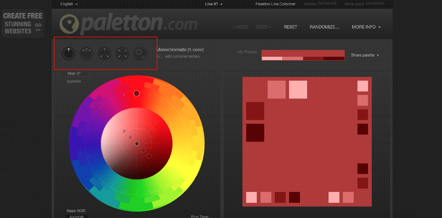 paletton, como elegir paleta de colores