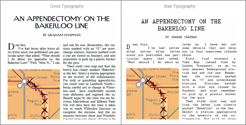 parallel processing of good typography vs bad typography in the visual processing experiment exploring visual cortex abilities