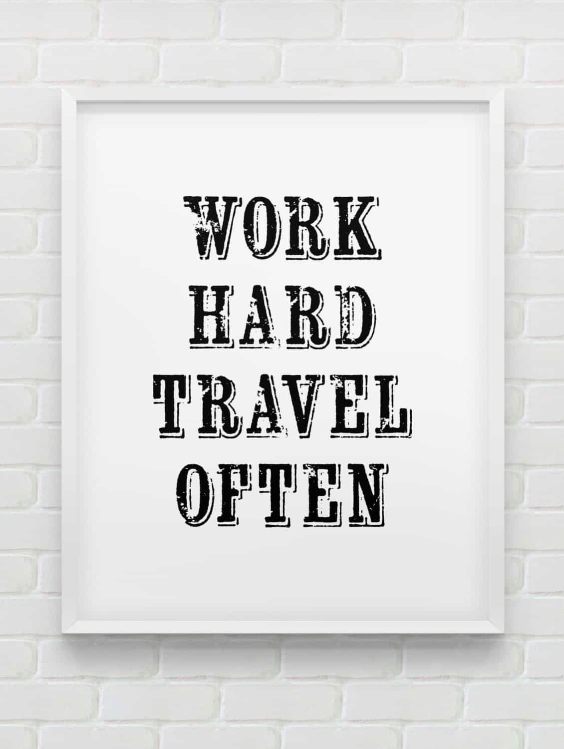 work hard and be kind poster