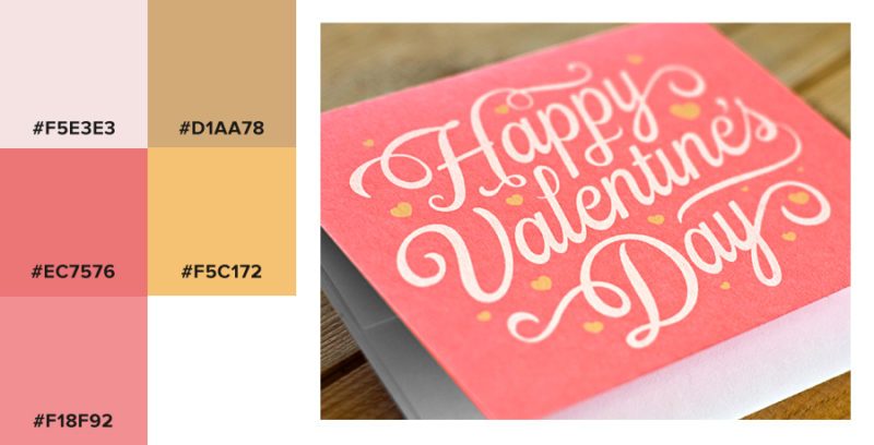 Valentine's day design color scheme