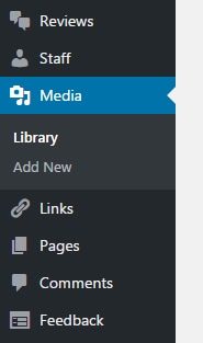 wordpress media menu