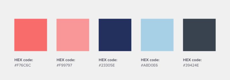 waaark brand colors, complementary color palette