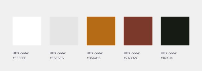 Neutral brown color palette color swatch | Greeting Card