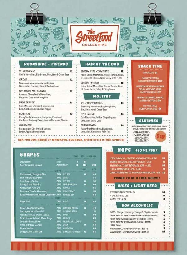 the street food collective menu