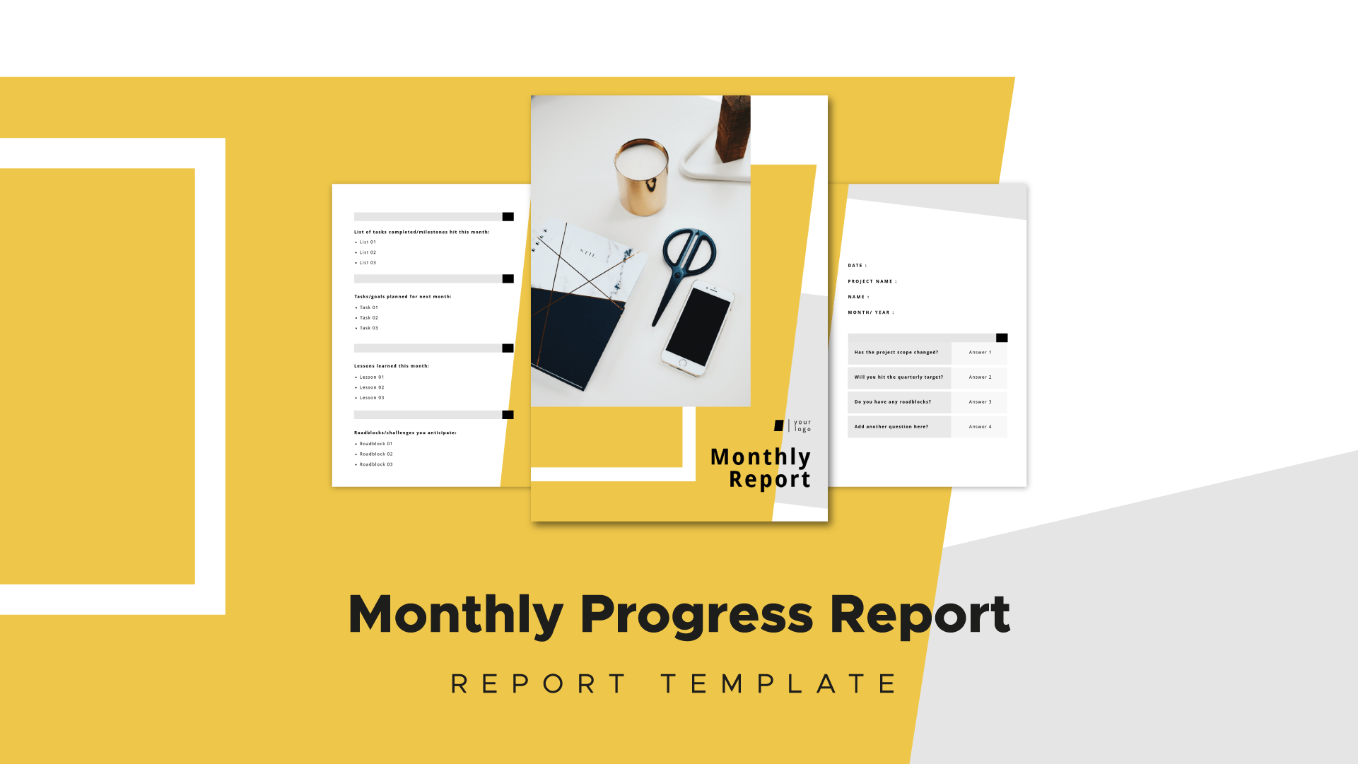 monthly progress reports, report templates