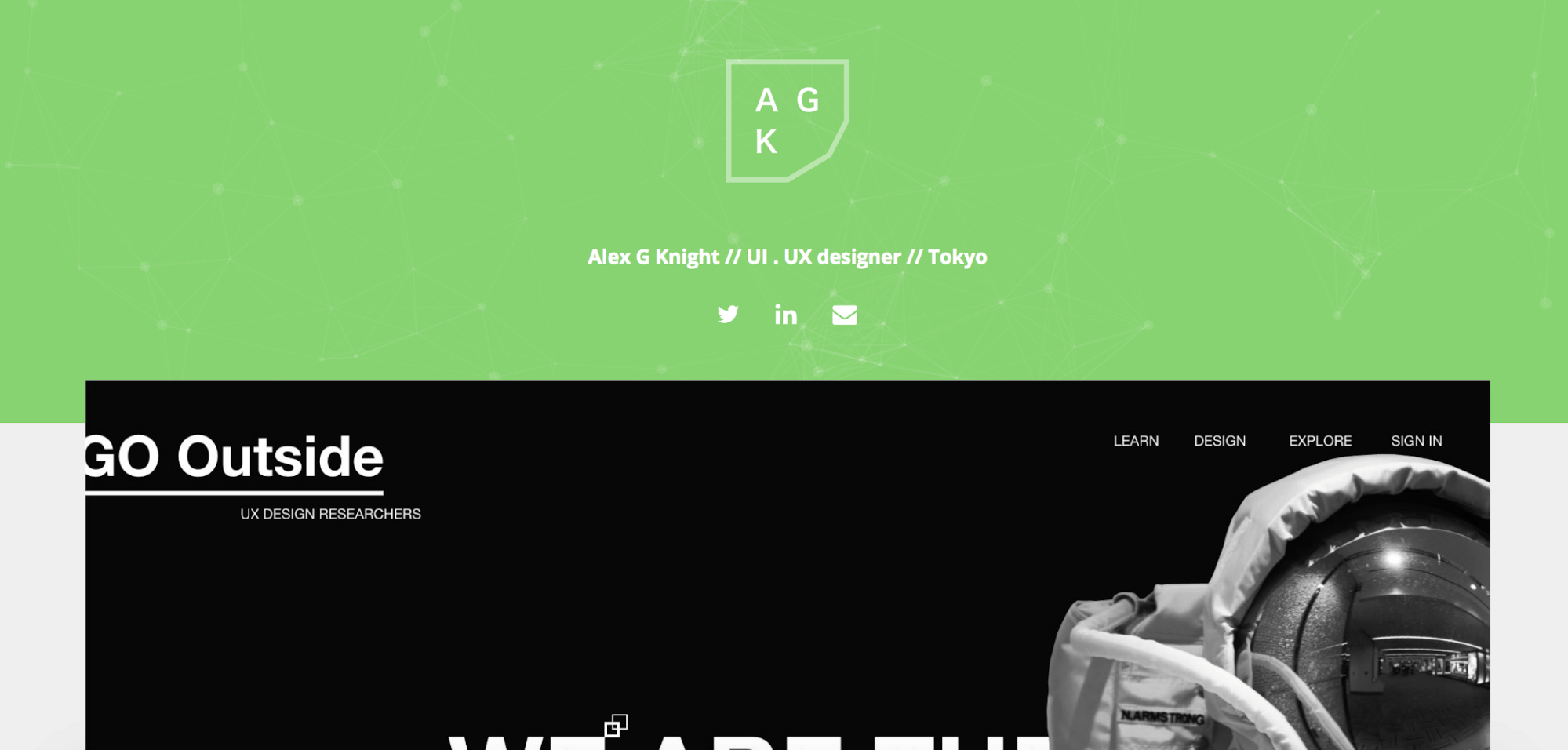 alex knight website, green black combination example