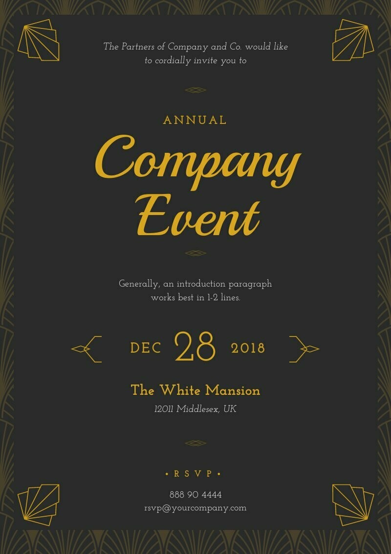 Events Company Business Plan Template