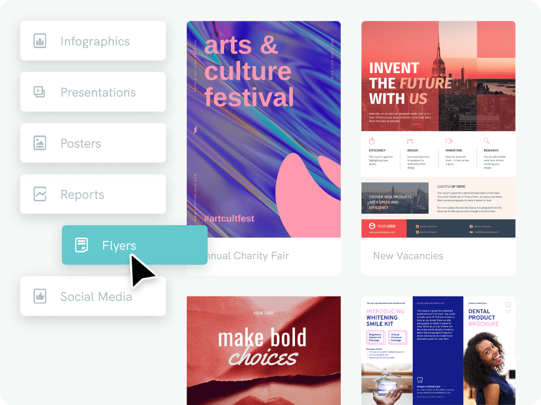 Flyer benefit template library