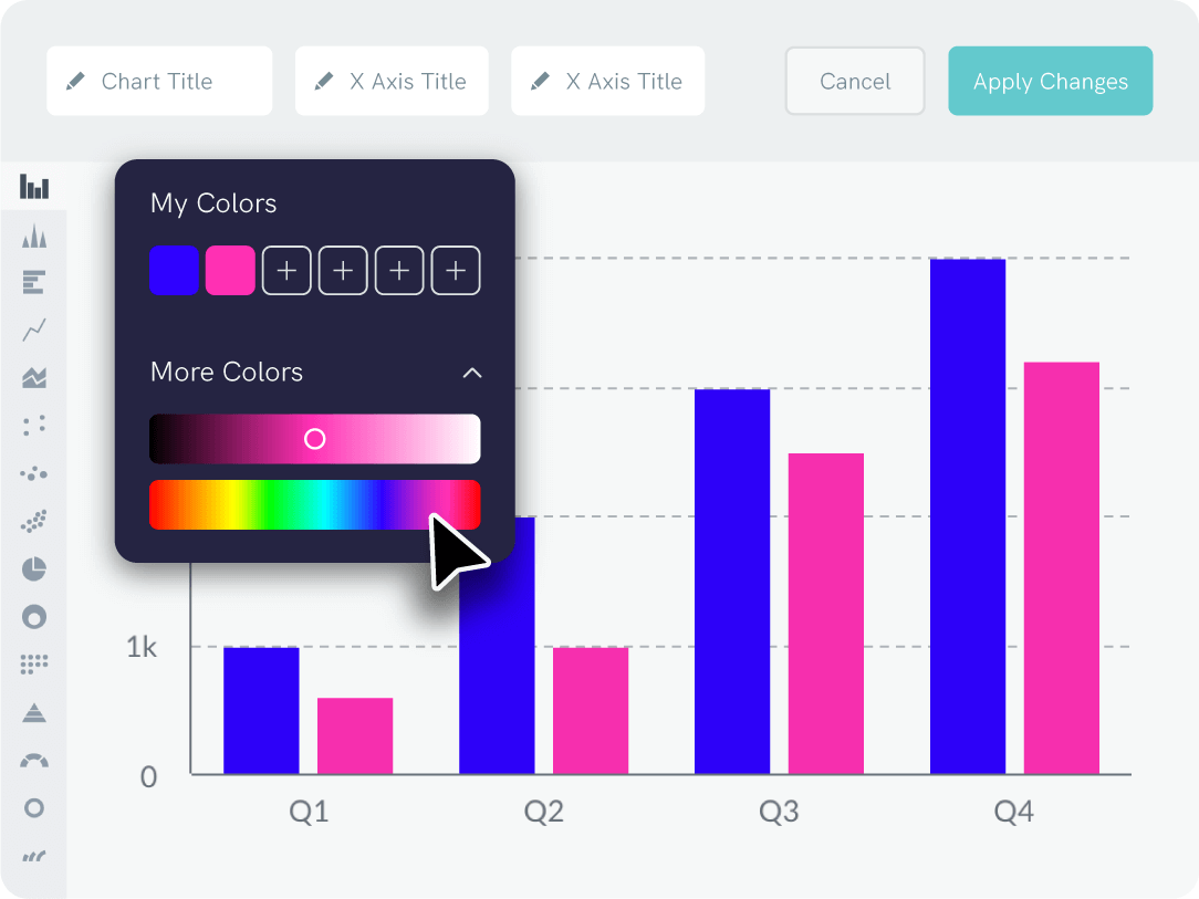 vertical bar graph logo