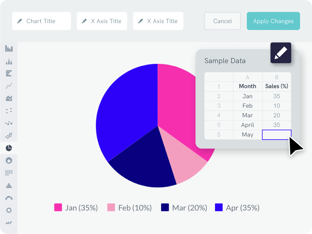 creative pie chart design