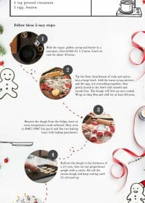 Gingerbread Process Infographic Template