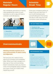 Work From Home Advice List Infographic Template