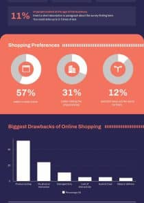 Online Shopping Survey Informational Infographic Template