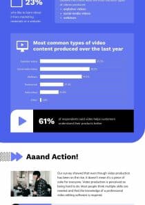 Video Stats Informational Infographic Template
