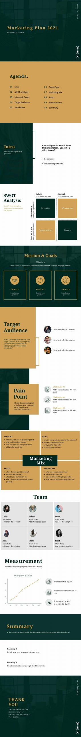 Marketing Plan for 2018 Presentations Template