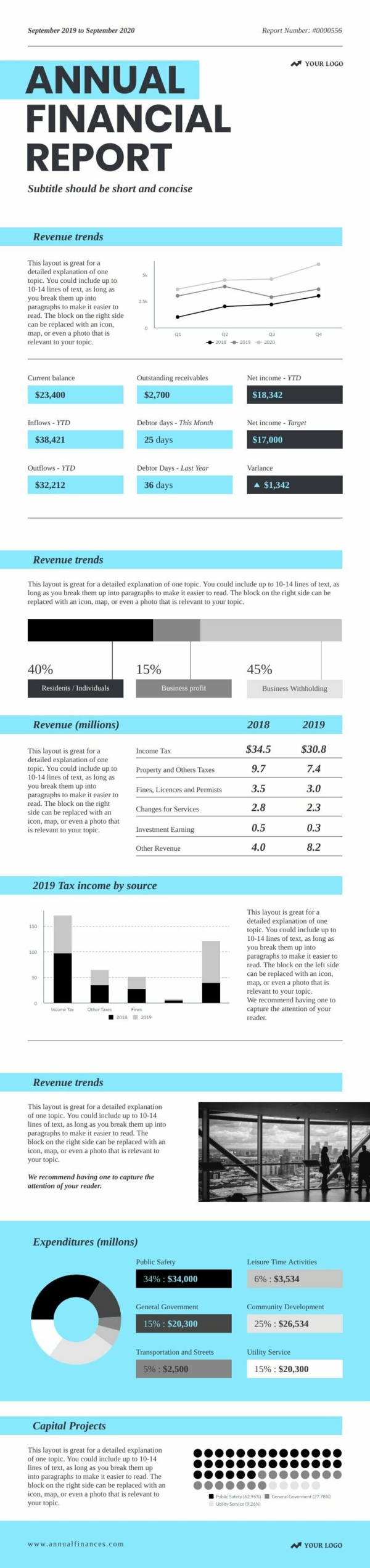 annual report infographic template