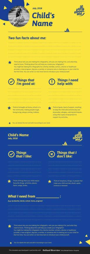 All About Me Infographic Template