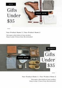 Gift Guide Informational Infographic Template