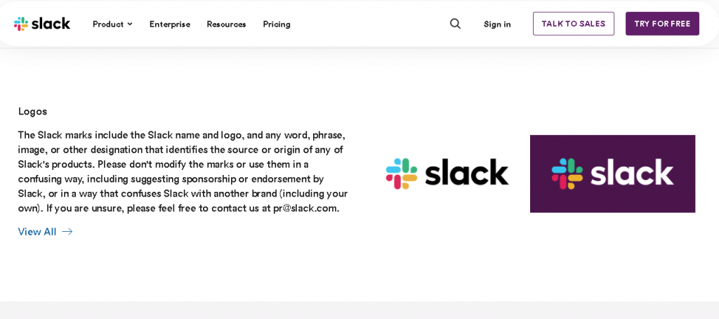 slack brand logos following brand guidelines 