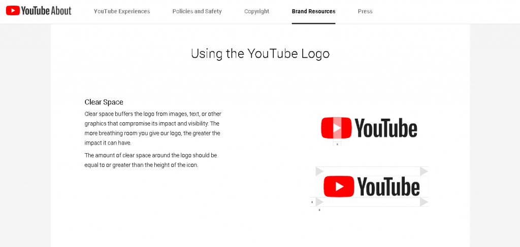 youtube logo usage following brand guidelines 