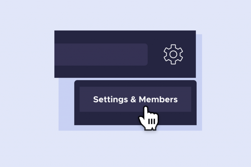 settings & members in Piktochart