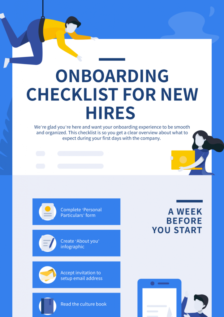 template - infographic checklist for new hires