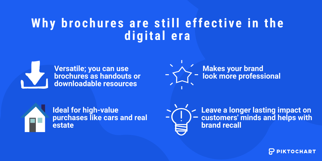 illustration explaining why brochures are still effective in the digital era marketing brochure example