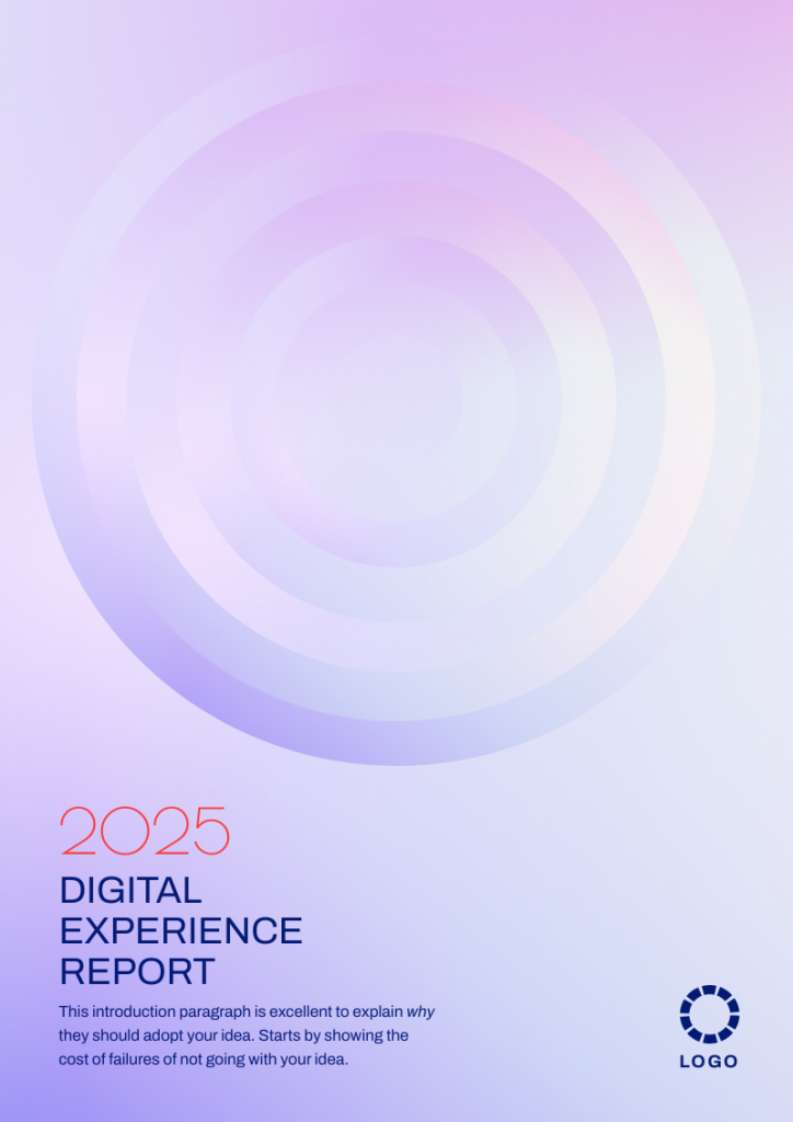 cover of modern annual report template