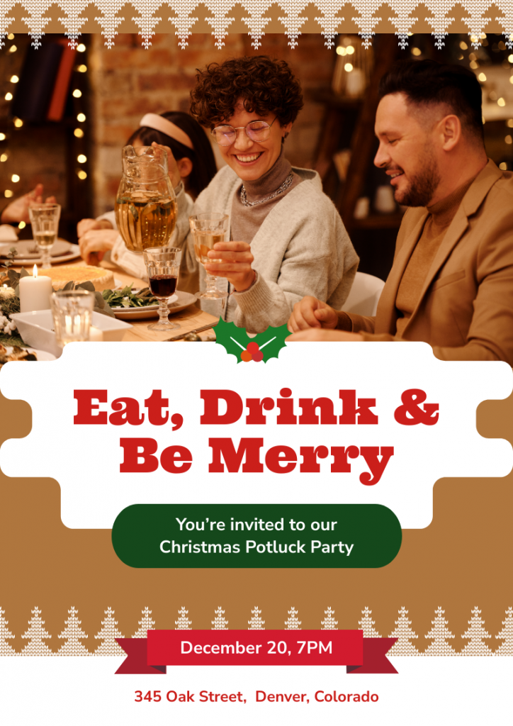 eat drink and be merry invitation template