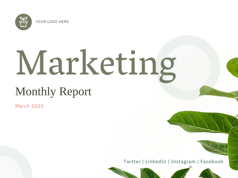 presentation deck template for marketing reports