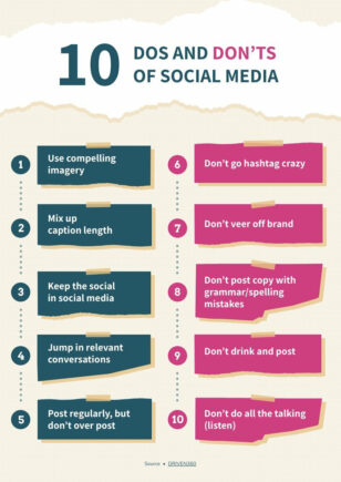 10 Do's and Don'ts of Social Media Comparison Infographic Template