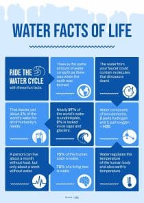 Water Facts of Life Informational Infographic Template