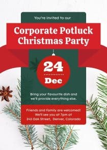 Corporate Potluck Christmas Party