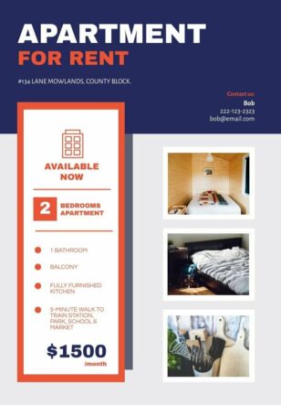 Apartment For Rent Poster Template