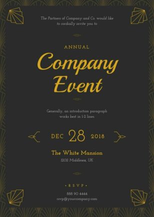 Corporate Event Invitation Poster Template