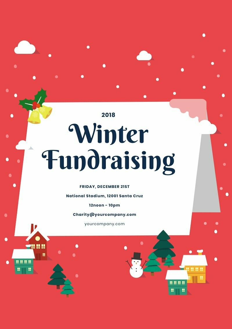 Winter Fundraising Poster Template