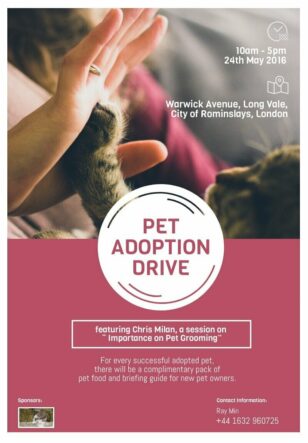 Adoption Drive Event Poster Template