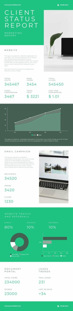 Marketing Report Infographics Template