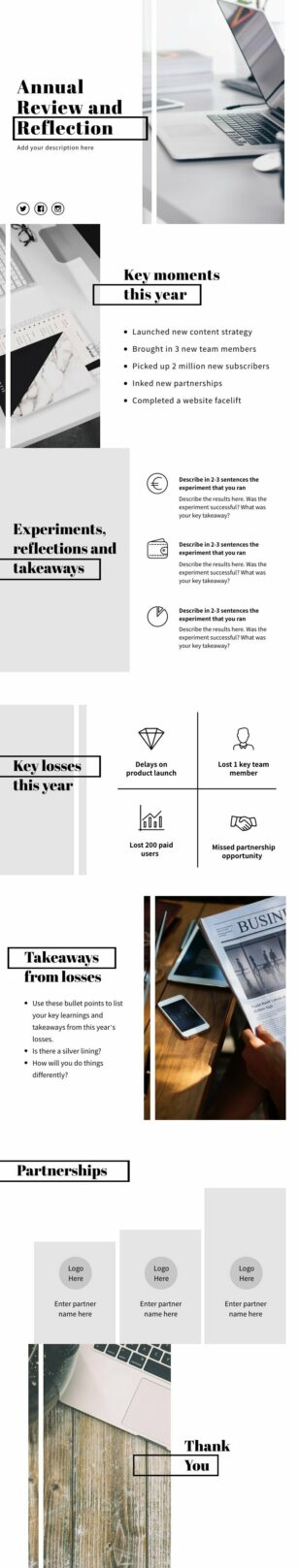Yearly Review and Reflections Presentations Template