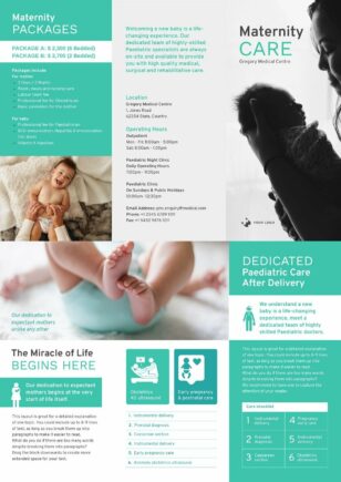 Maternity Trifold Brochure Template
