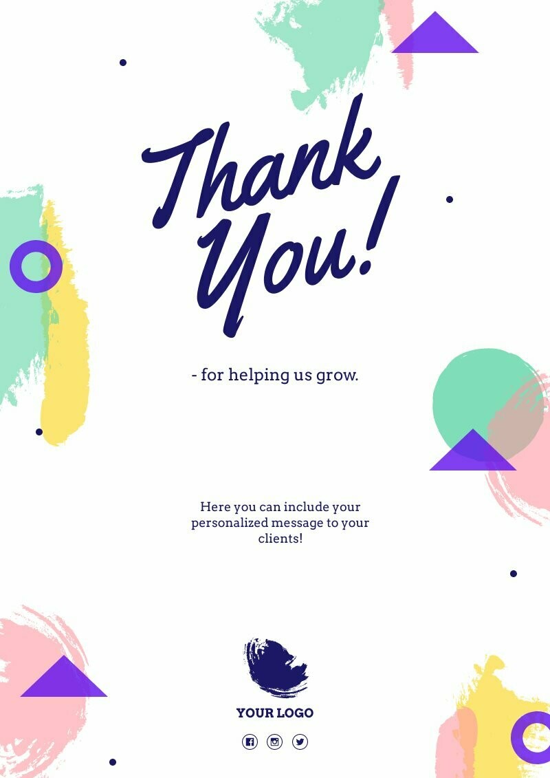 Client Thank You Flyer Template
