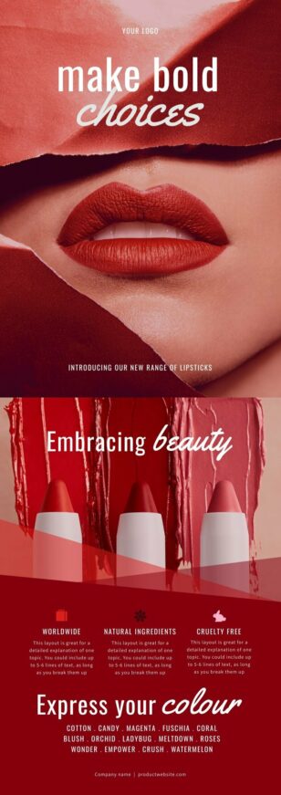Beauty Product Brochure Template