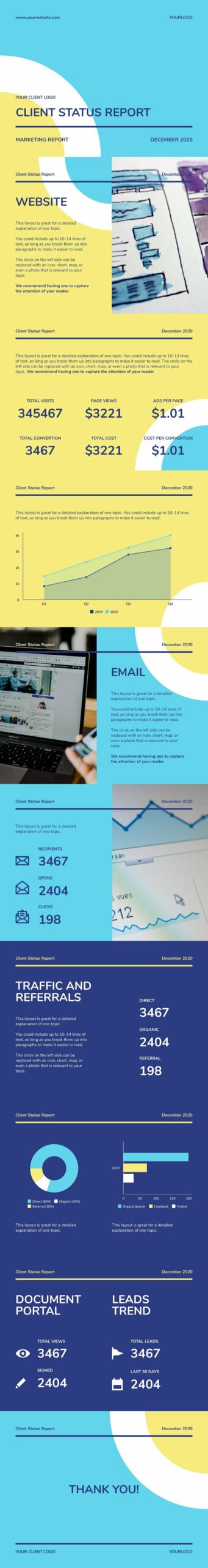 Project Status Report Business Presentation Template
