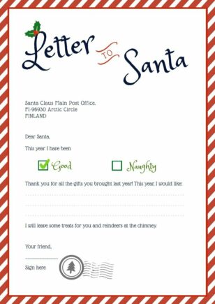 Letter to Santa Flyer Template