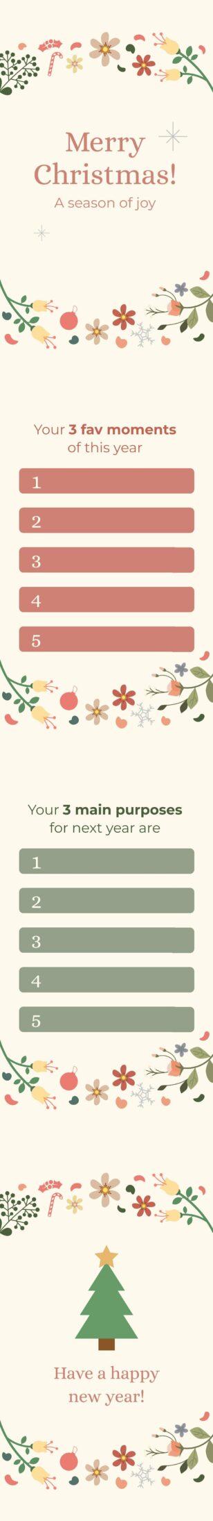 Flowery Christmas Challenge Instagram Story Template