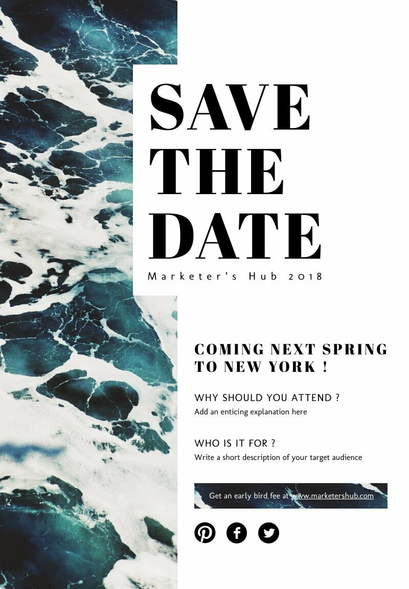 Save the Date Poster Template