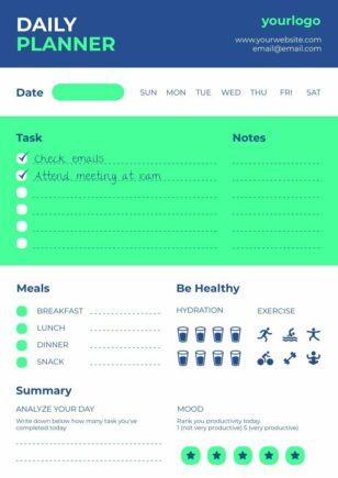 Daily Planner Flyer Template