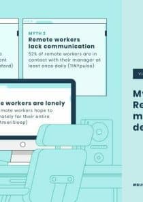 Remote Work Challenges News Visualization Template